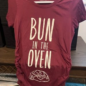 Xs bun in the oven shirt maternity
